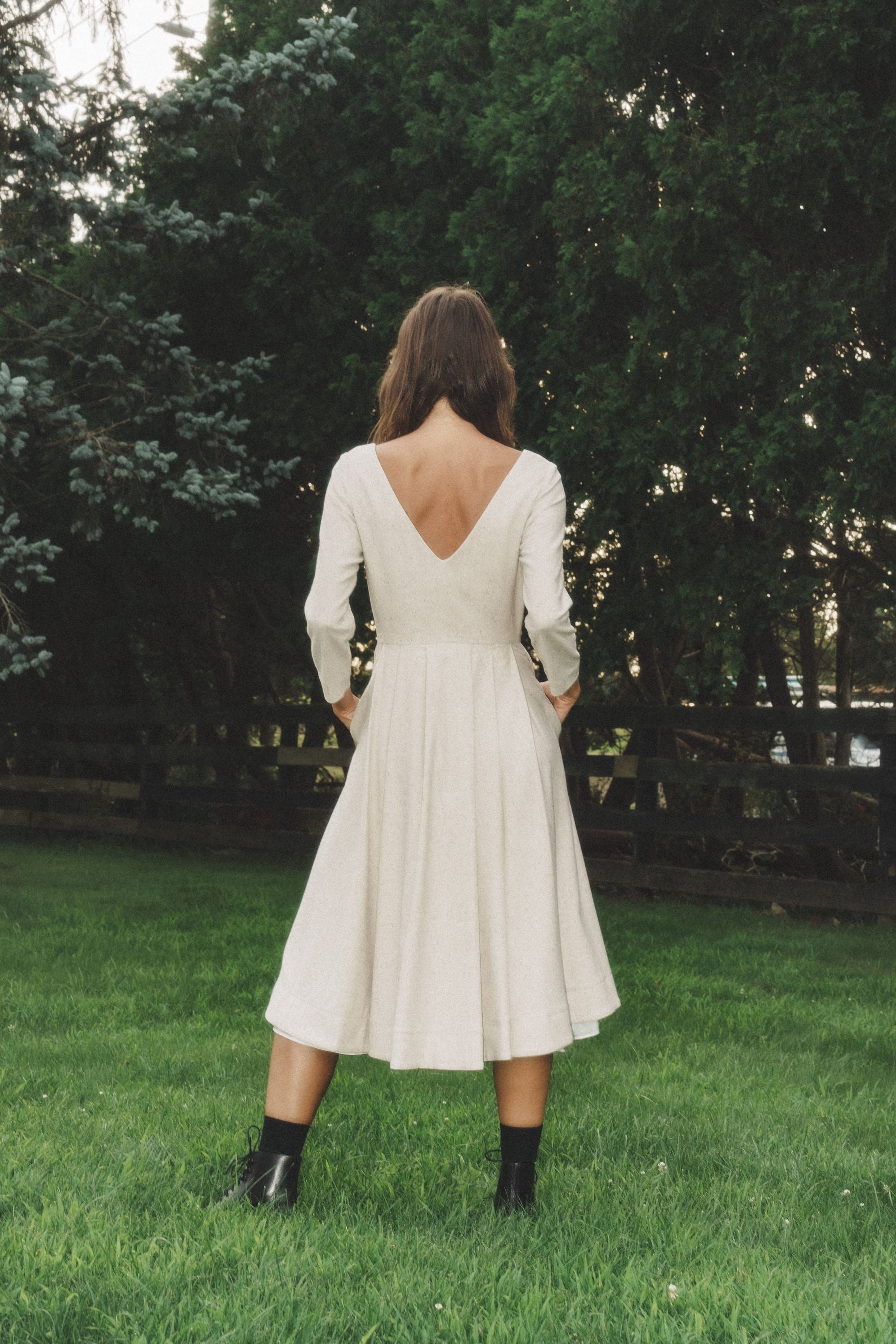 Palosanto Dress - light tweed