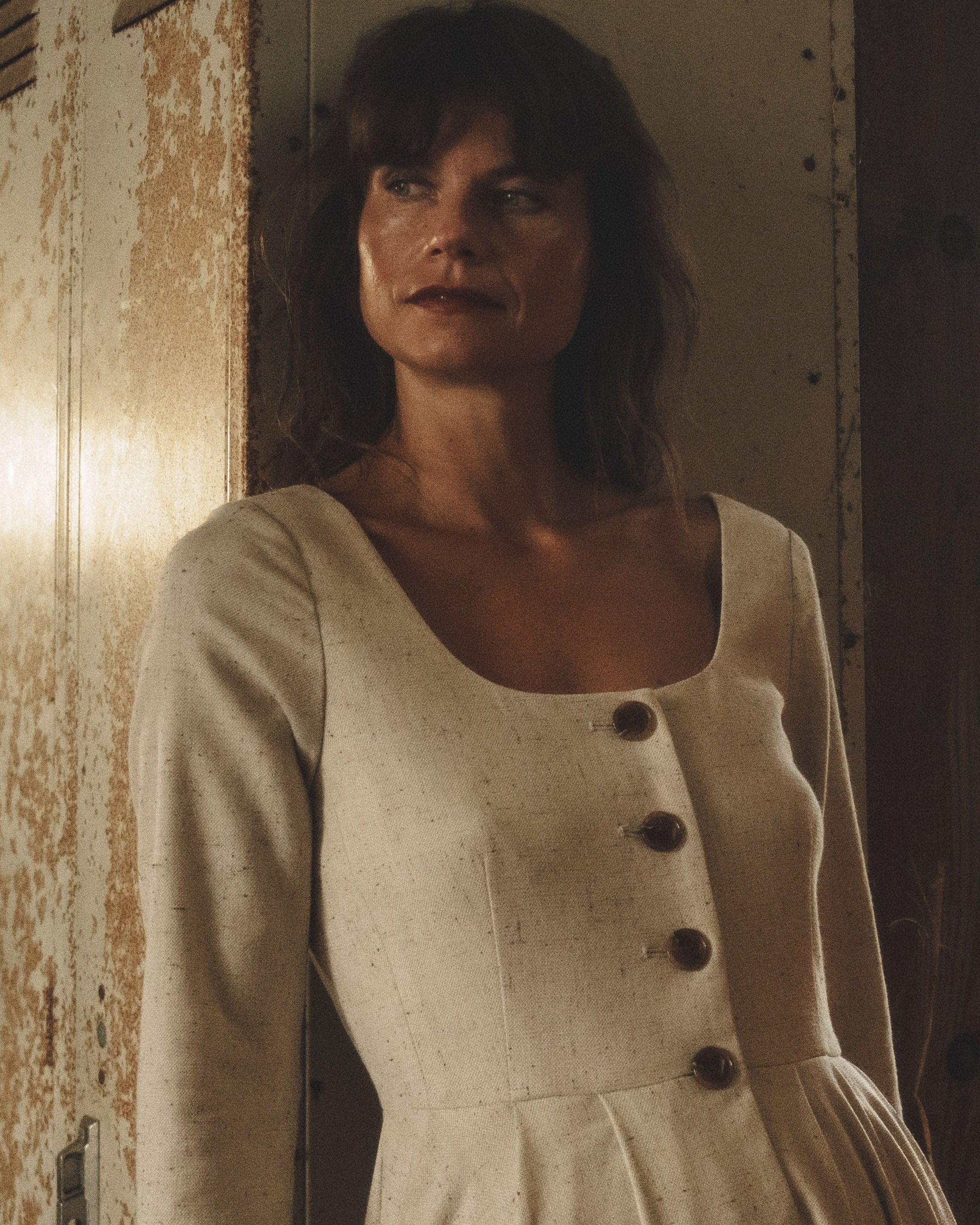 Palosanto Dress - light tweed