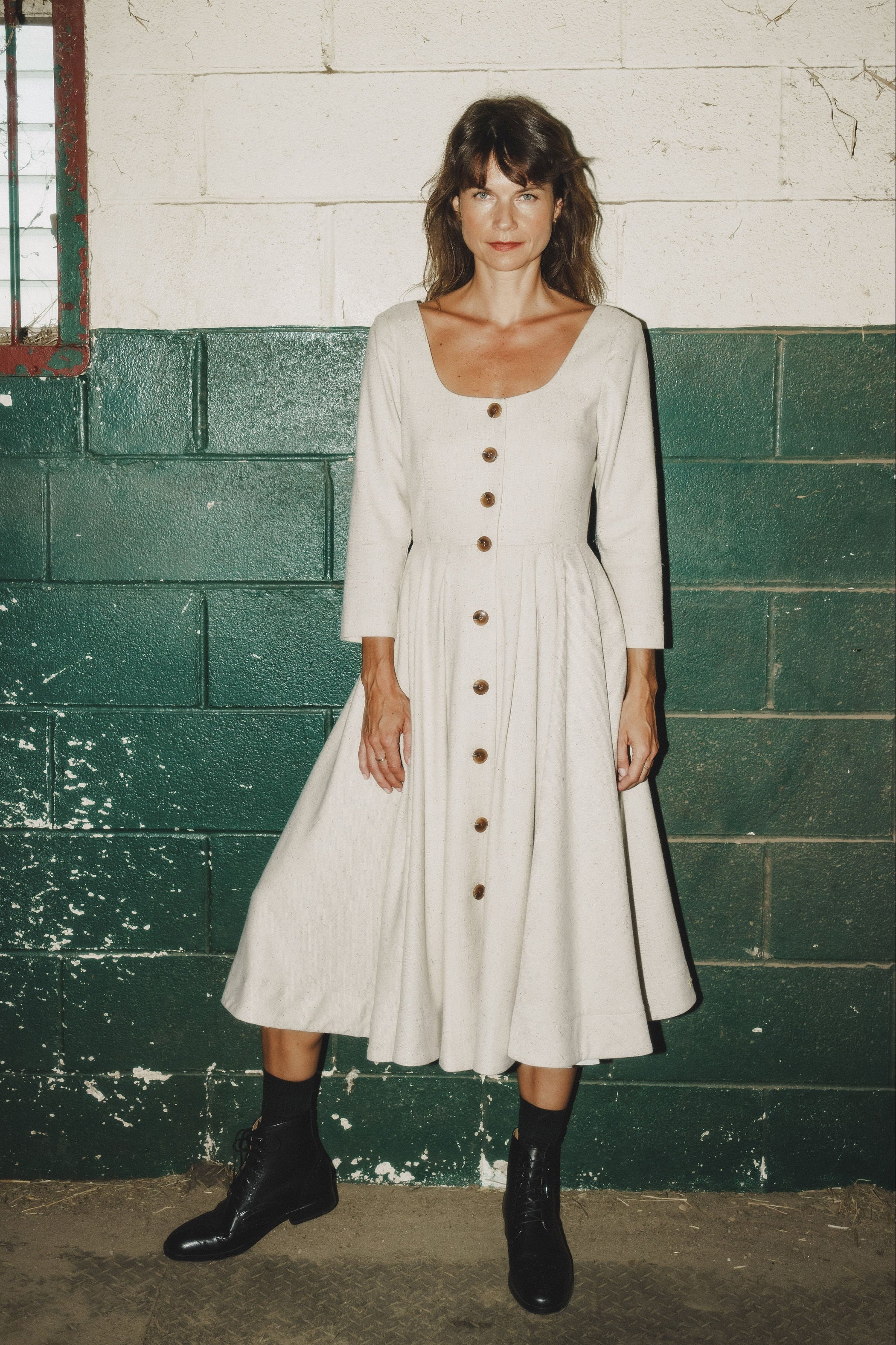 Palosanto Dress - light tweed