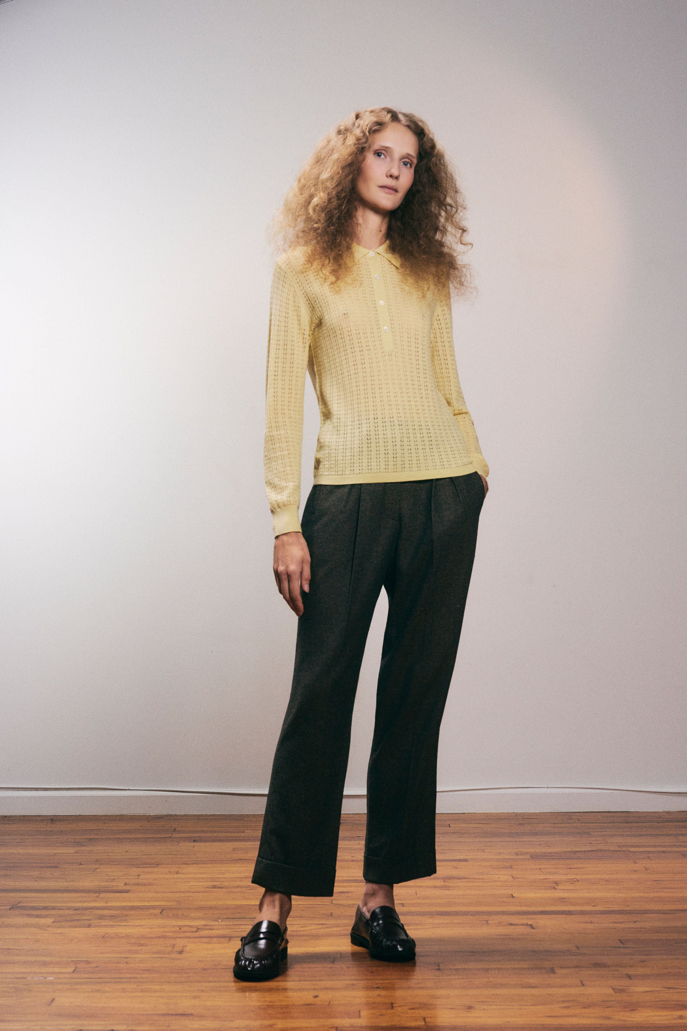 Dalia knit polo - Sunlight