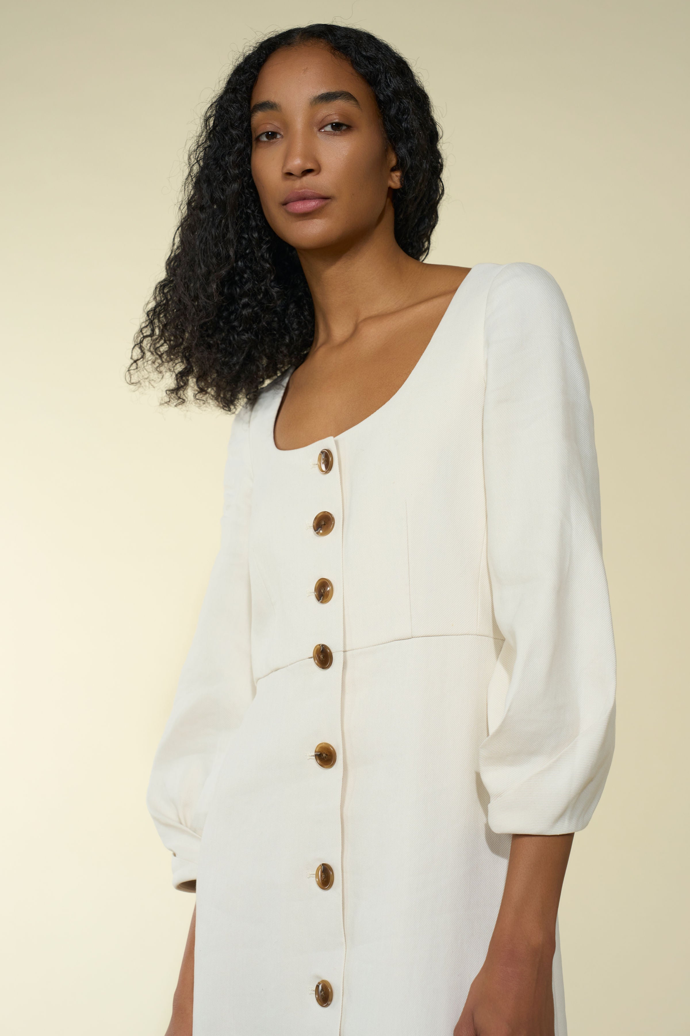 Alamo Dress | Italian Linen Twill Button-Front Stathe Alamo Dress | Italian Linen Twill Button-Front Stathe