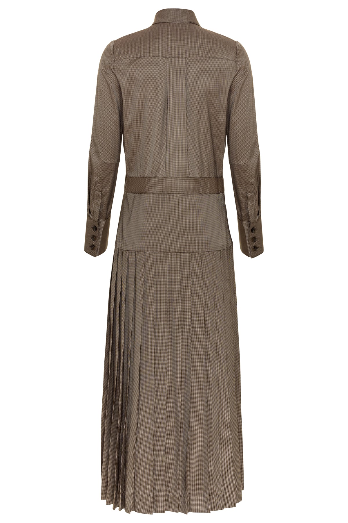 Stathe Mezquite Dress in Mushroom — back view