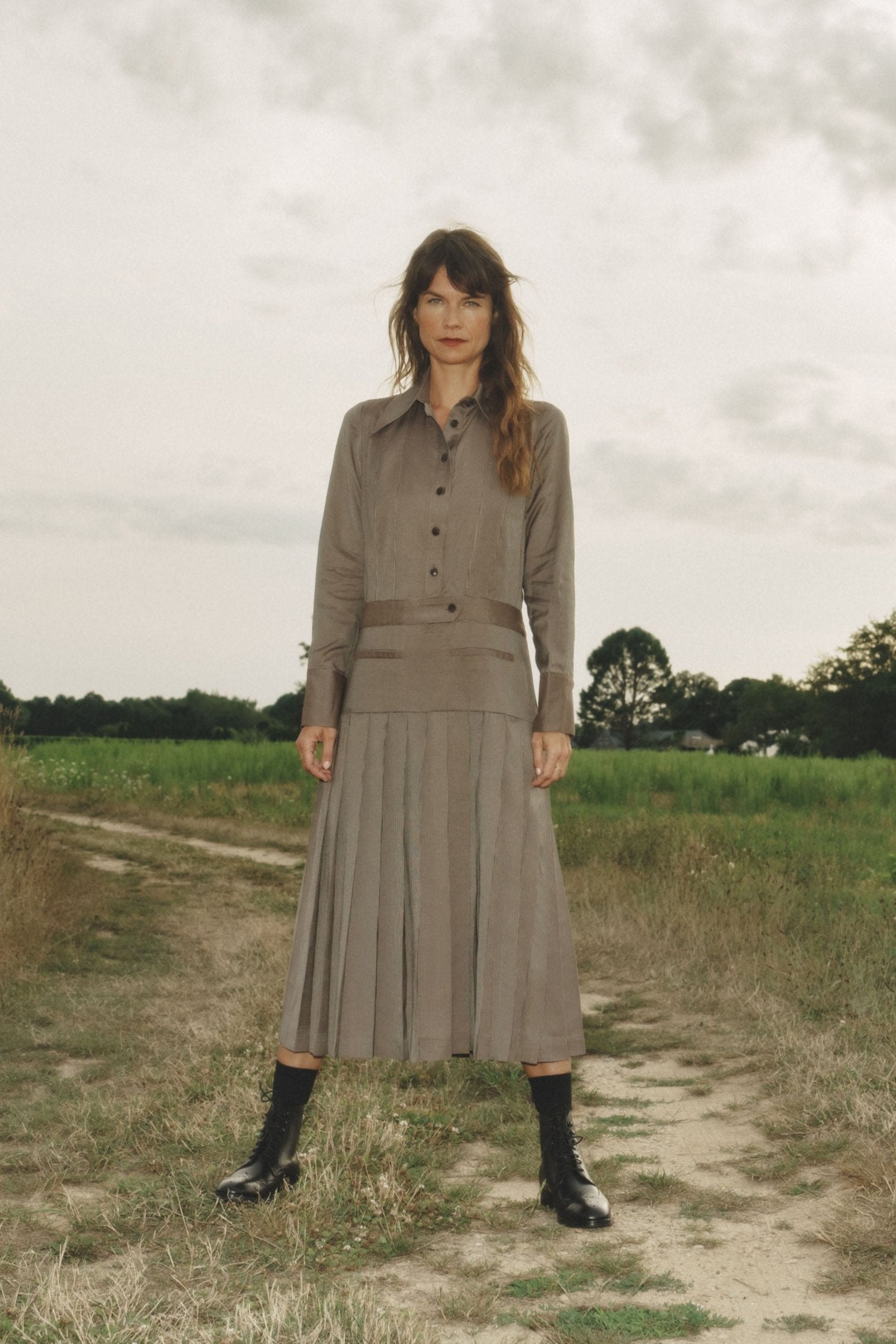 Mezquite Dress | Houndstooth Suiting Stathe Mezquite Dress | Houndstooth Suiting Stathe