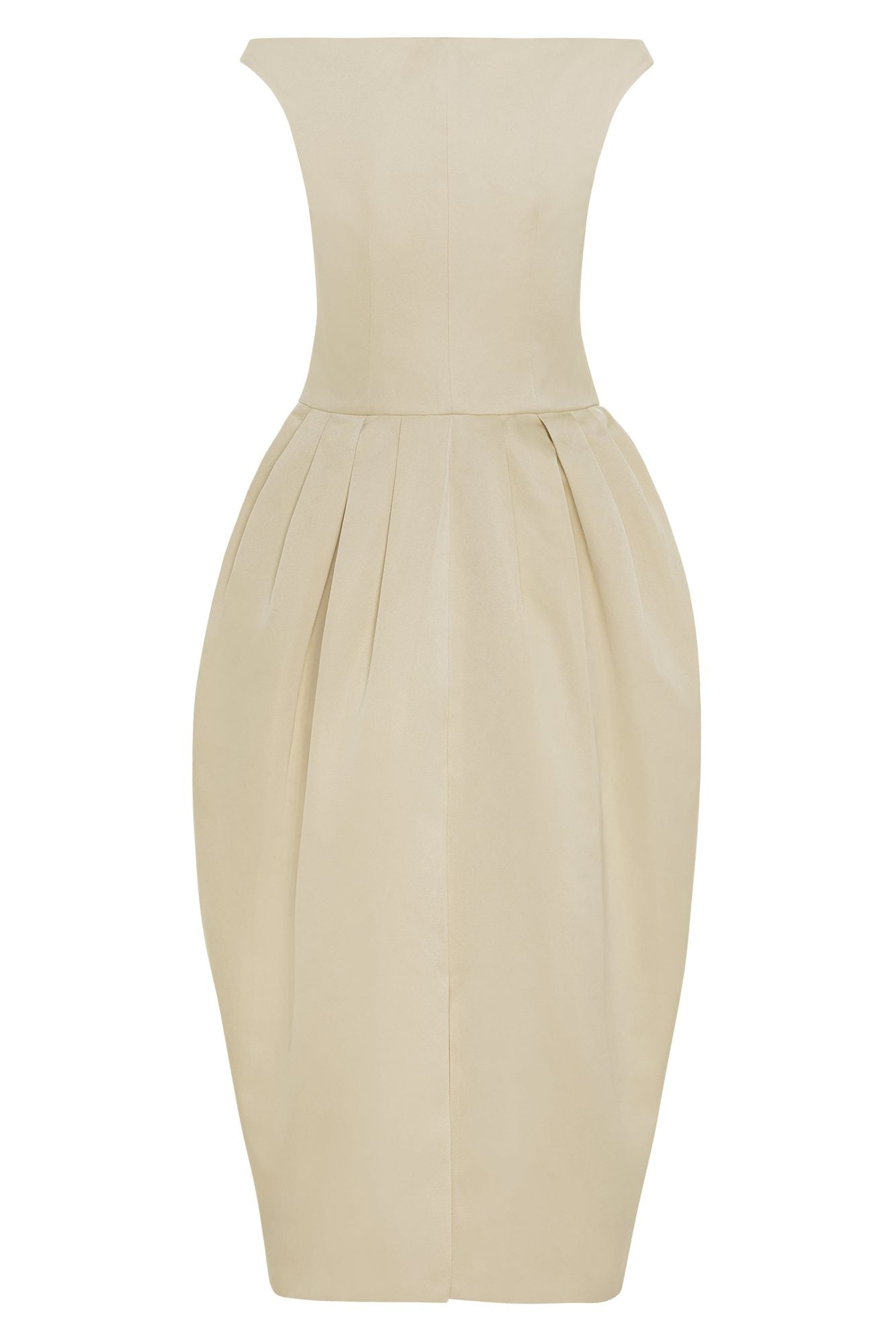 Stathe Piloncillo Dress in Butter — flat lay, back