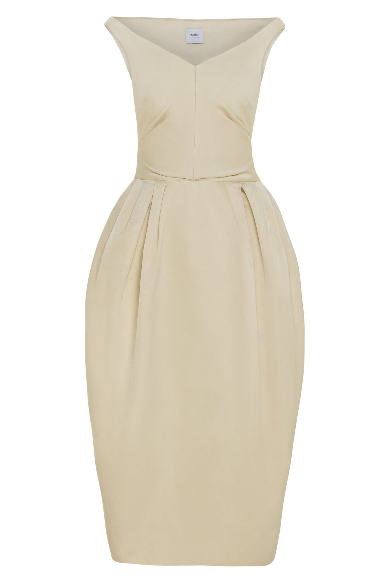 Stathe Piloncillo Dress in Butter — flat lay, front