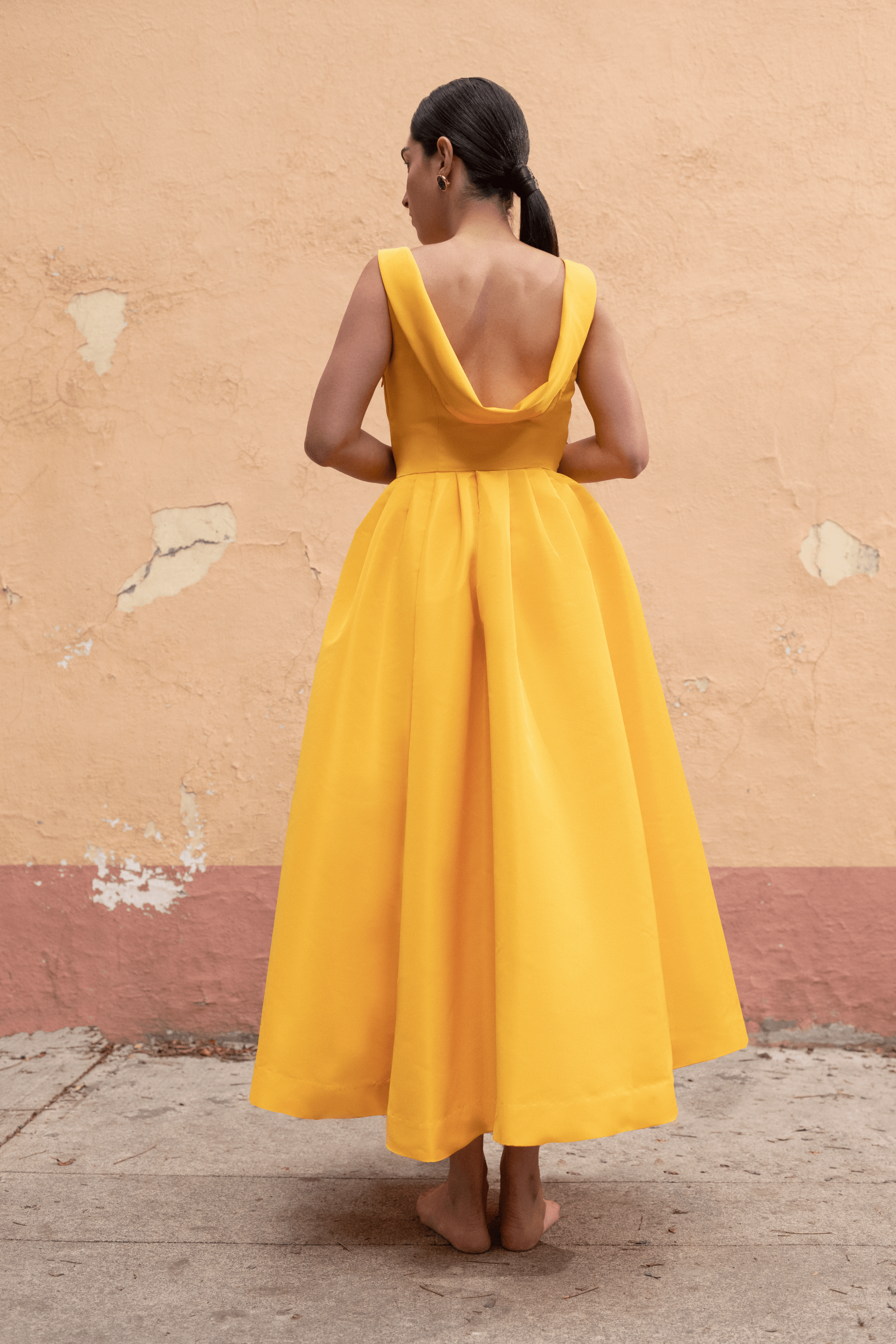 silk faille dress Polvadera Gown